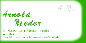 arnold nieder business card